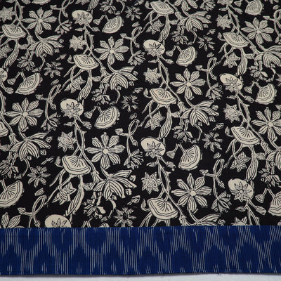Black - Block Printed Cotton Bagru Blouse Piece 21