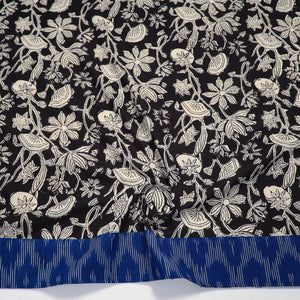 Black - Block Printed Cotton Bagru Blouse Piece 21