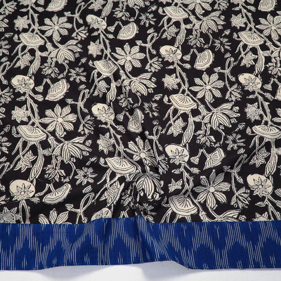 Black - Block Printed Cotton Bagru Blouse Piece 21
