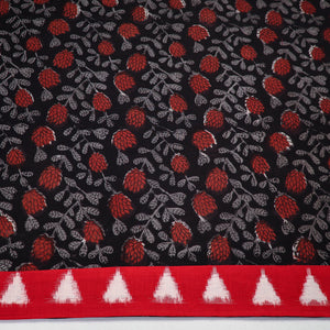 Black - Block Printed Cotton Bagru Blouse Piece 24