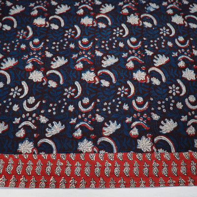 Blue - Block Printed Cotton Bagru Blouse Piece 25