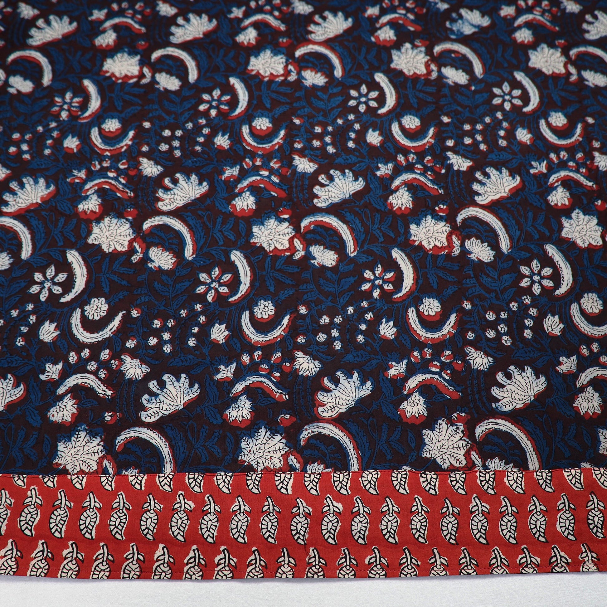 Blue - Block Printed Cotton Bagru Blouse Piece 25