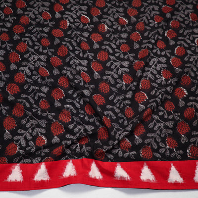Black - Block Printed Cotton Bagru Blouse Piece 24