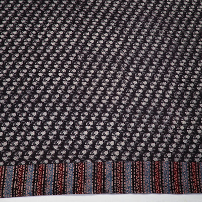 Black  - Block Printed Cotton Bagru Blouse Piece 27