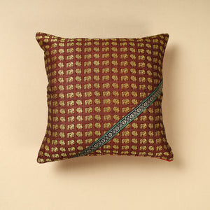 Brown - Khun Weave Cotton Cushion Cover (16 x 16 in)