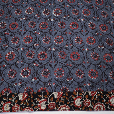 Blue - Block Printed Cotton Bagru Blouse Piece 28