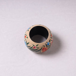 Beige - Floral Handpainted Wooden Napkin Holder