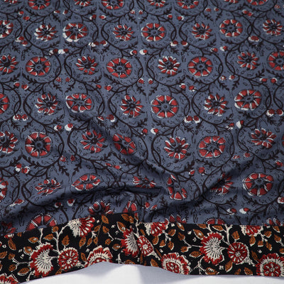 Blue - Block Printed Cotton Bagru Blouse Piece 28