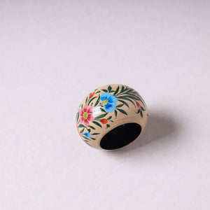 Beige - Floral Handpainted Wooden Napkin Holder