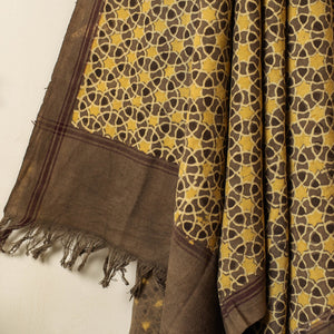 Brown - Block Print Cotton Ajrakh Handloom Towel