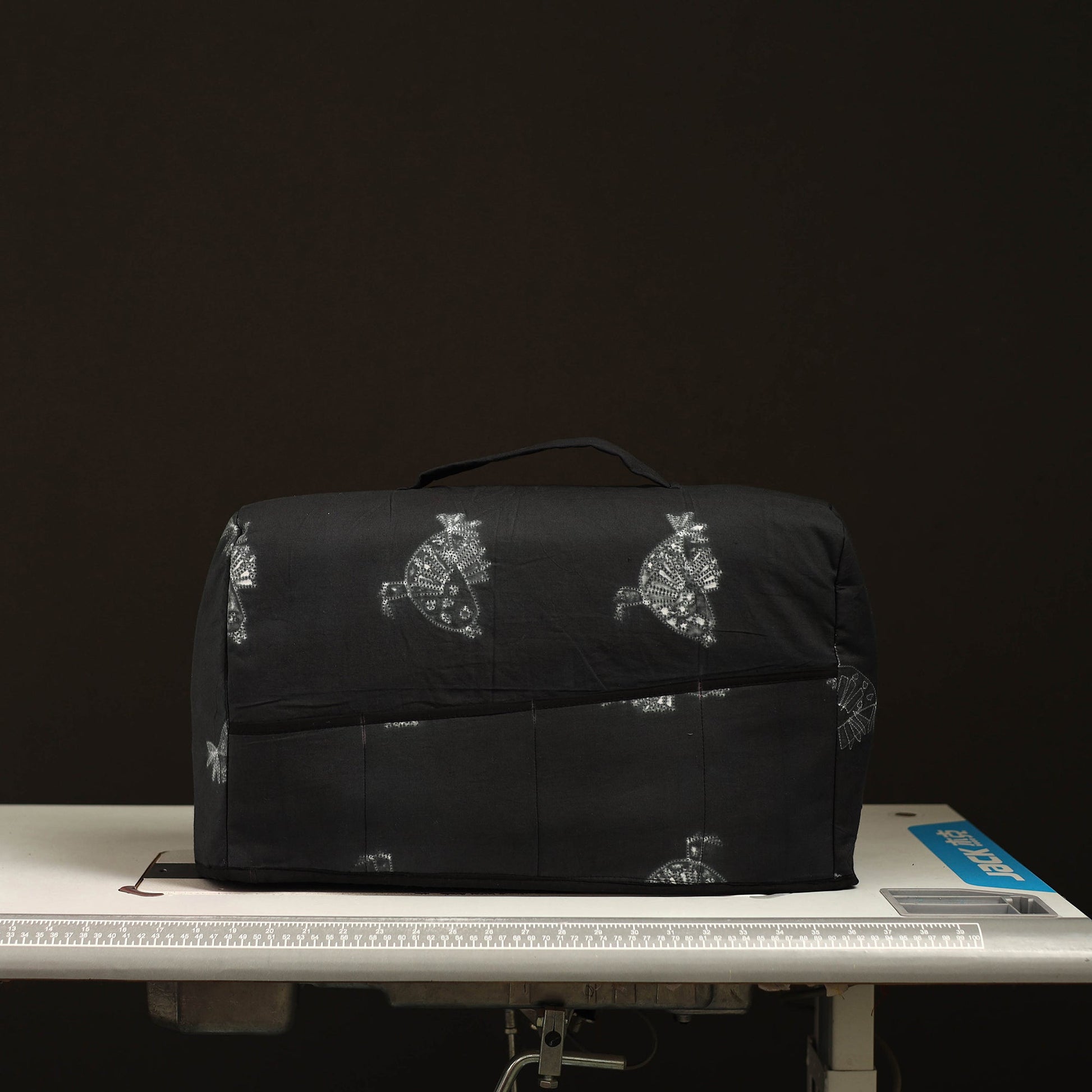 Black - Handcrafted Cotton Sewing Machine Cover 23