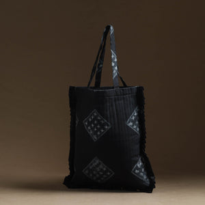 Black - Handcrafted Cotton Frill Jhola Bag 65