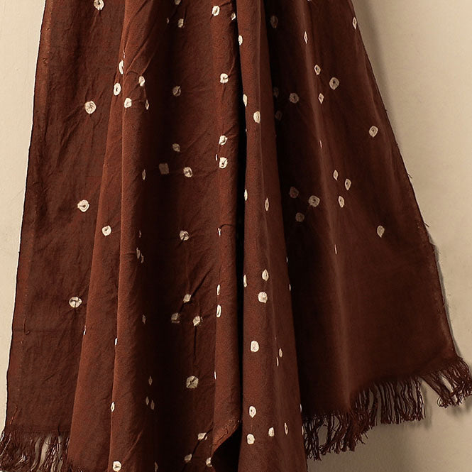 Brown - Bandhani Tie-Dye Handloom Cotton Towel