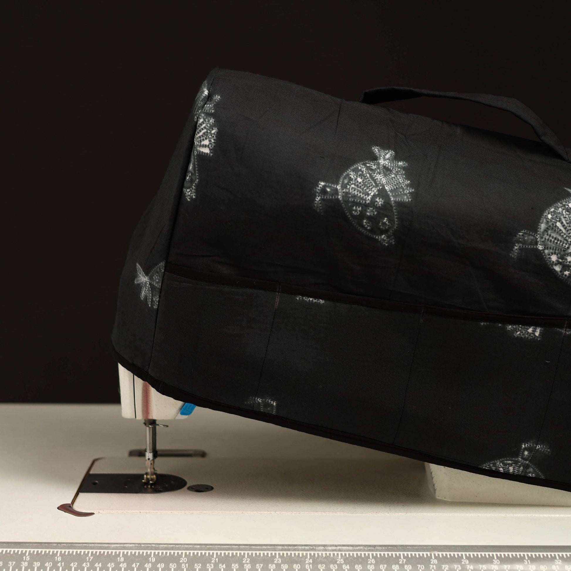 Black - Handcrafted Cotton Sewing Machine Cover 23