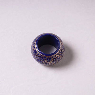 Blue - Floral Handpainted Wooden Napkin Holder