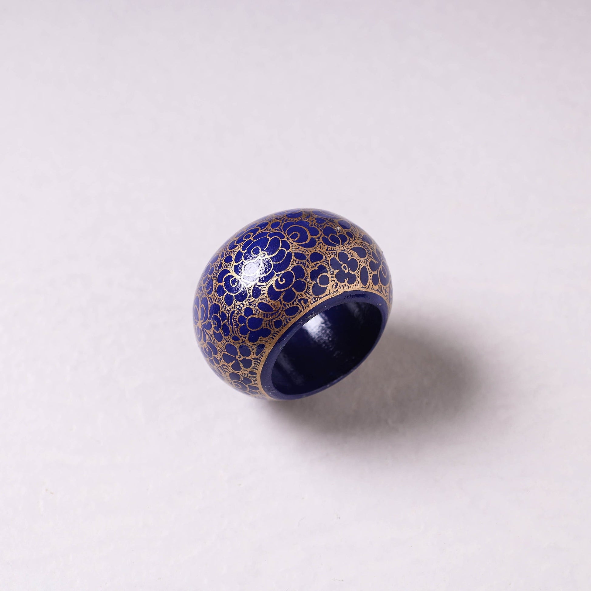 Blue - Floral Handpainted Wooden Napkin Holder
