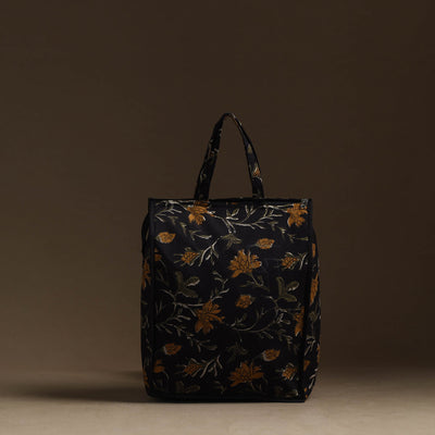 Black - Handmade Cotton Shopping Hand bag 09