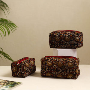 Black - Handmade Cotton Toiletry Bags (Set of 3) 02
