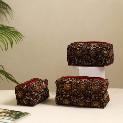 Black - Handmade Cotton Toiletry Bags (Set of 3) 02