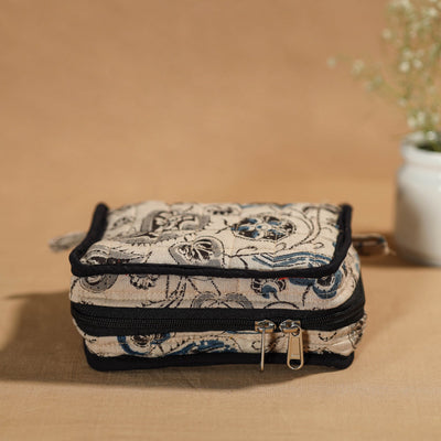 Beige - Handmade 4 Pockets Cotton Jewelry Bag 28