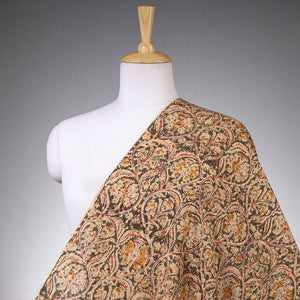 Brown - Kalamkari Block Printed Natural Dyed Cotton Fabric