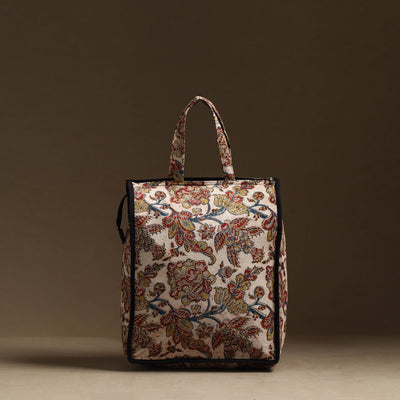 Beige - Handmade Cotton Shopping Hand bag 16