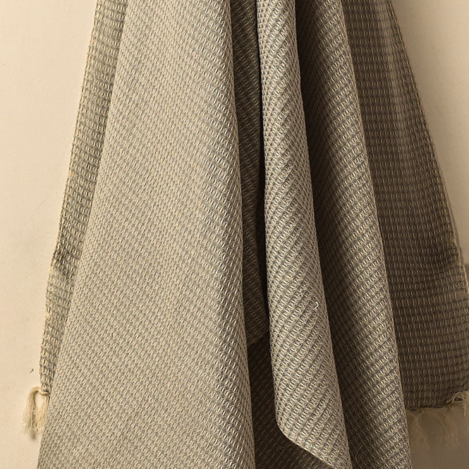 Beige - Waffle Weave Handwoven Pure Cotton Towel