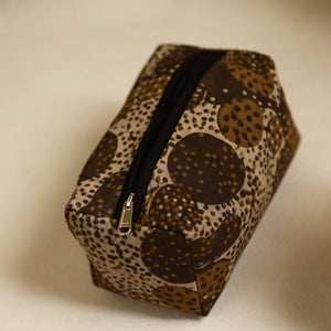 Brown - Handmade Cotton Toiletry Bags (Set of 3) 03