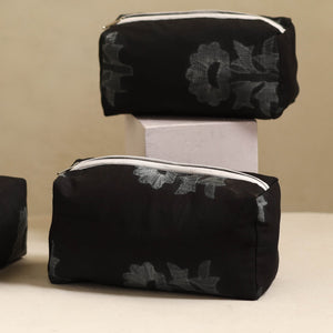 Black - Handmade Cotton Toiletry Bags (Set of 3) 04