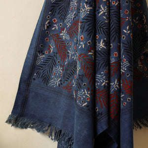 Blue - Block Print Cotton Ajrakh Handloom Towel