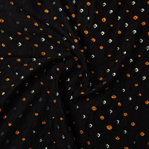 Black - Kutch Bandhani Tie-Dye Cotton Precut Fabric 50