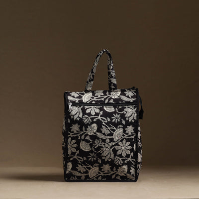Black - Handmade Cotton Shopping Hand bag 21