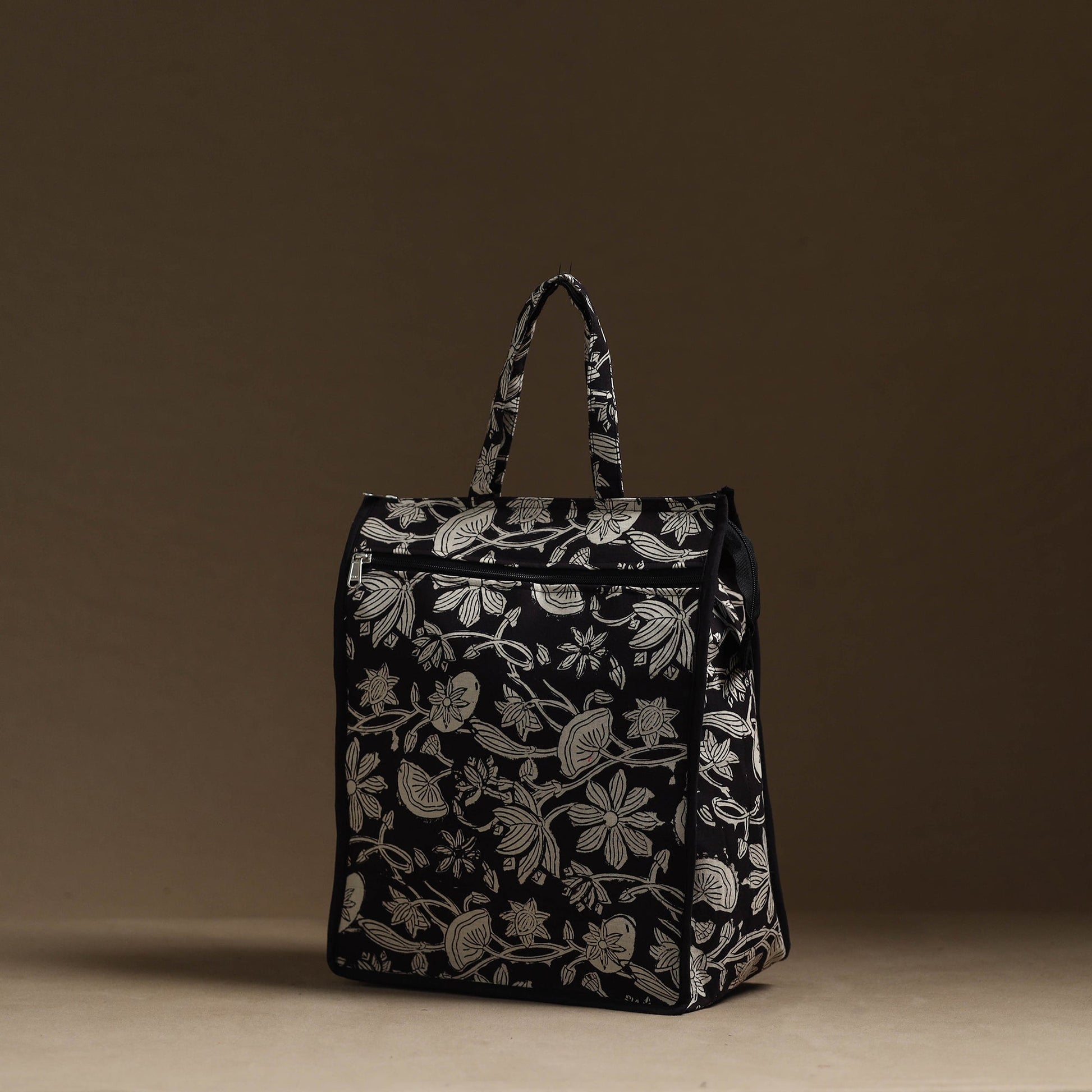 Black - Handmade Cotton Shopping Hand bag 21