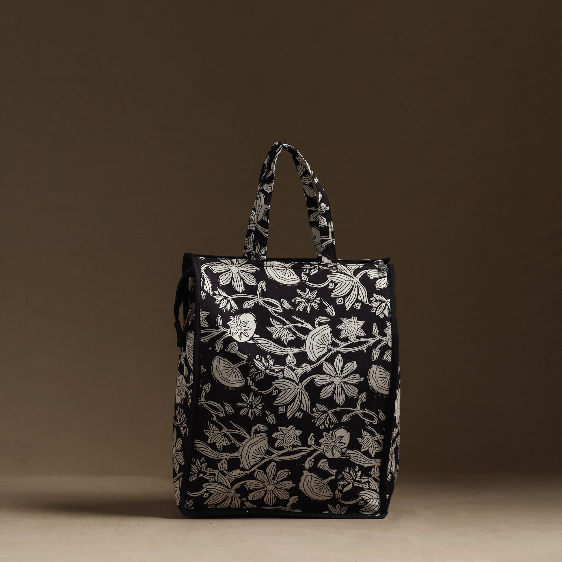 Black - Handmade Cotton Shopping Hand bag 21