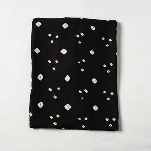 Black - Kutch Bandhani Tie-Dye Mul Cotton Precut Fabric 15