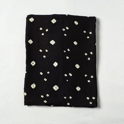 Black - Kutch Bandhani Tie-Dye Mul Cotton Precut Fabric 15