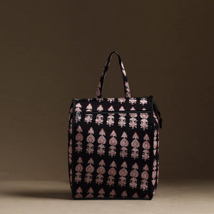 Black - Handmade Cotton Shopping Hand bag 25