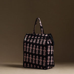 Black - Handmade Cotton Shopping Hand bag 25