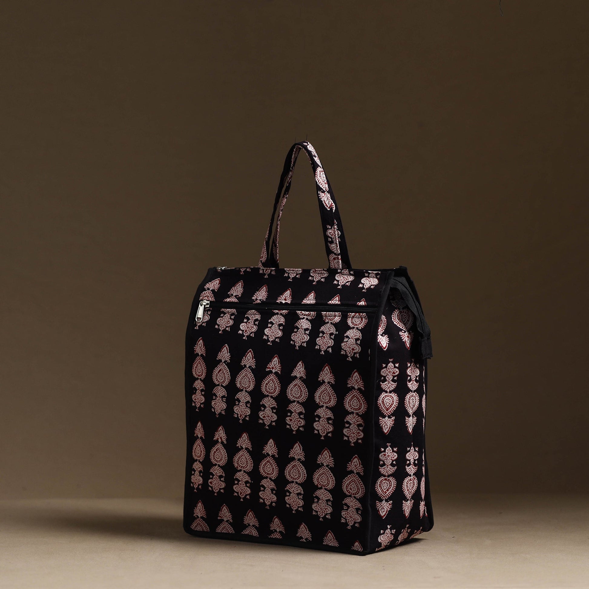 Black - Handmade Cotton Shopping Hand bag 25