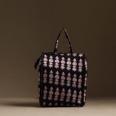 Black - Handmade Cotton Shopping Hand bag 25
