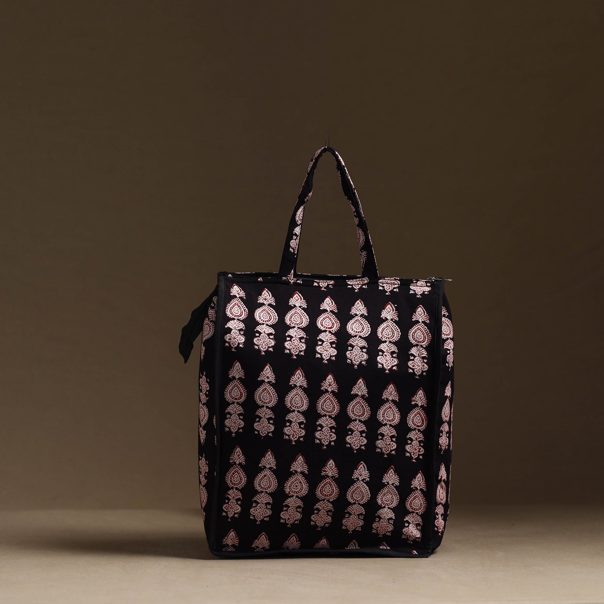 Black - Handmade Cotton Shopping Hand bag 25
