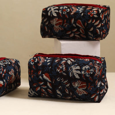 Black - Handmade Cotton Toiletry Bags (Set of 3) 08