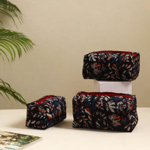 Black - Handmade Cotton Toiletry Bags (Set of 3) 08
