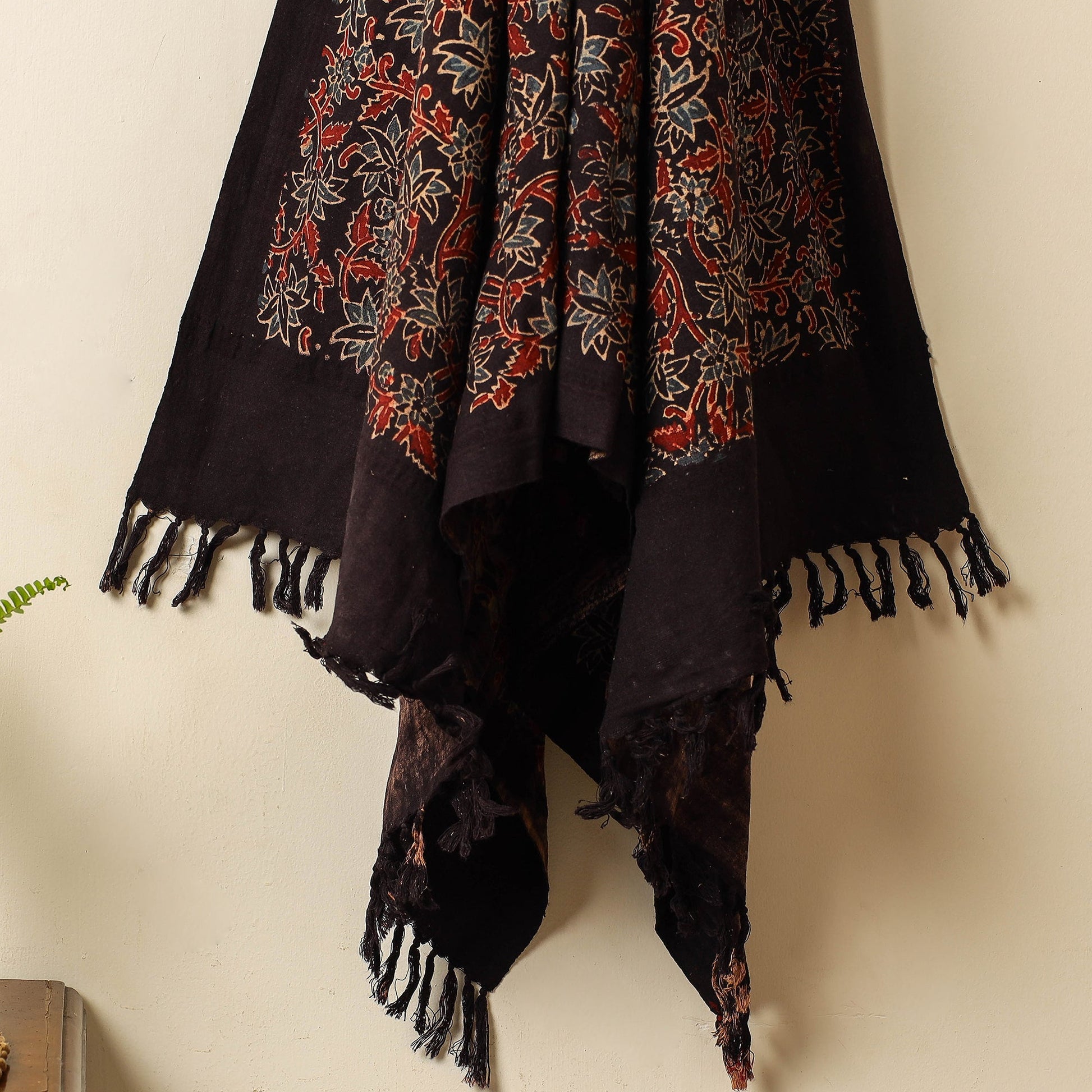 Black - Block Print Cotton Ajrakh Handloom Towel