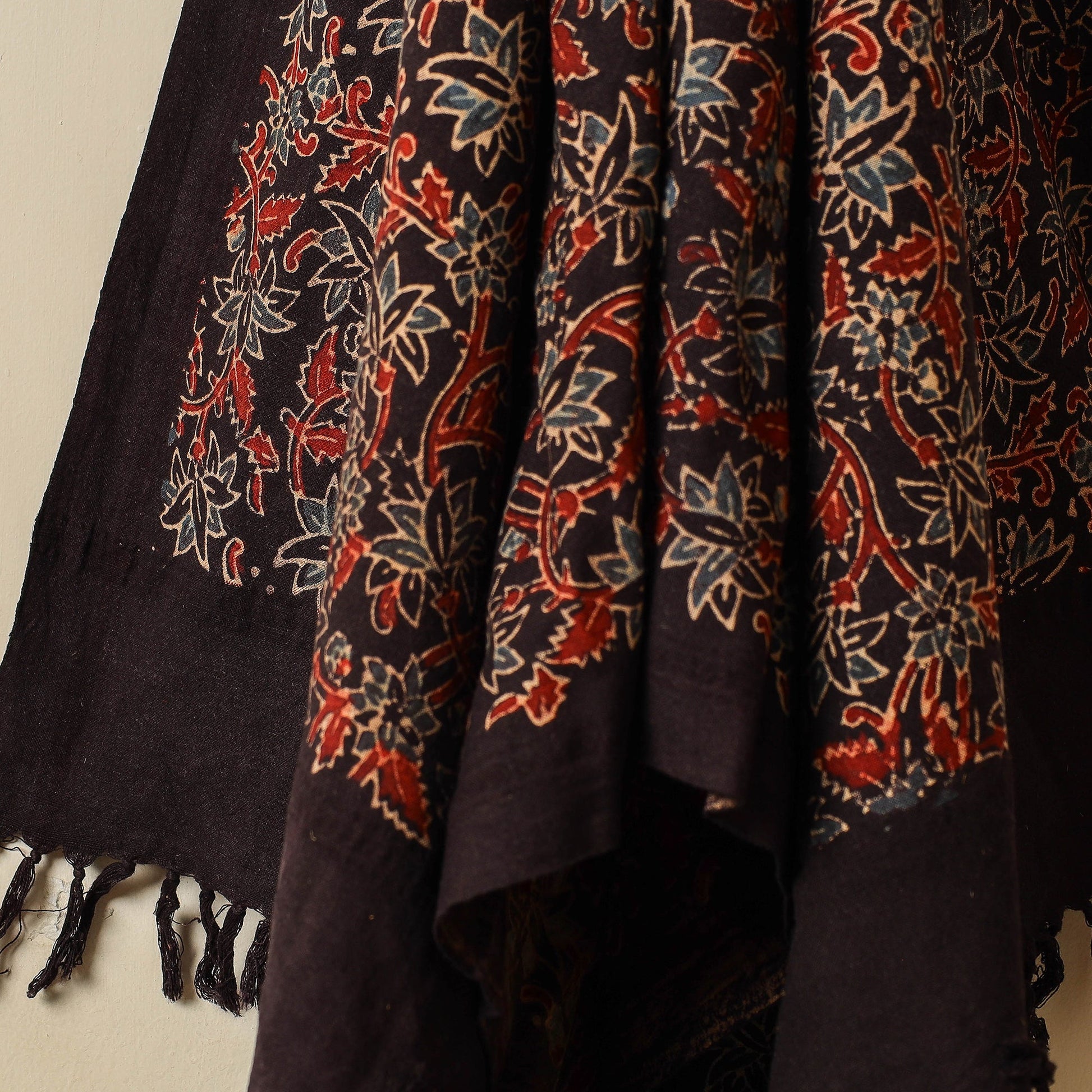 Black - Block Print Cotton Ajrakh Handloom Towel
