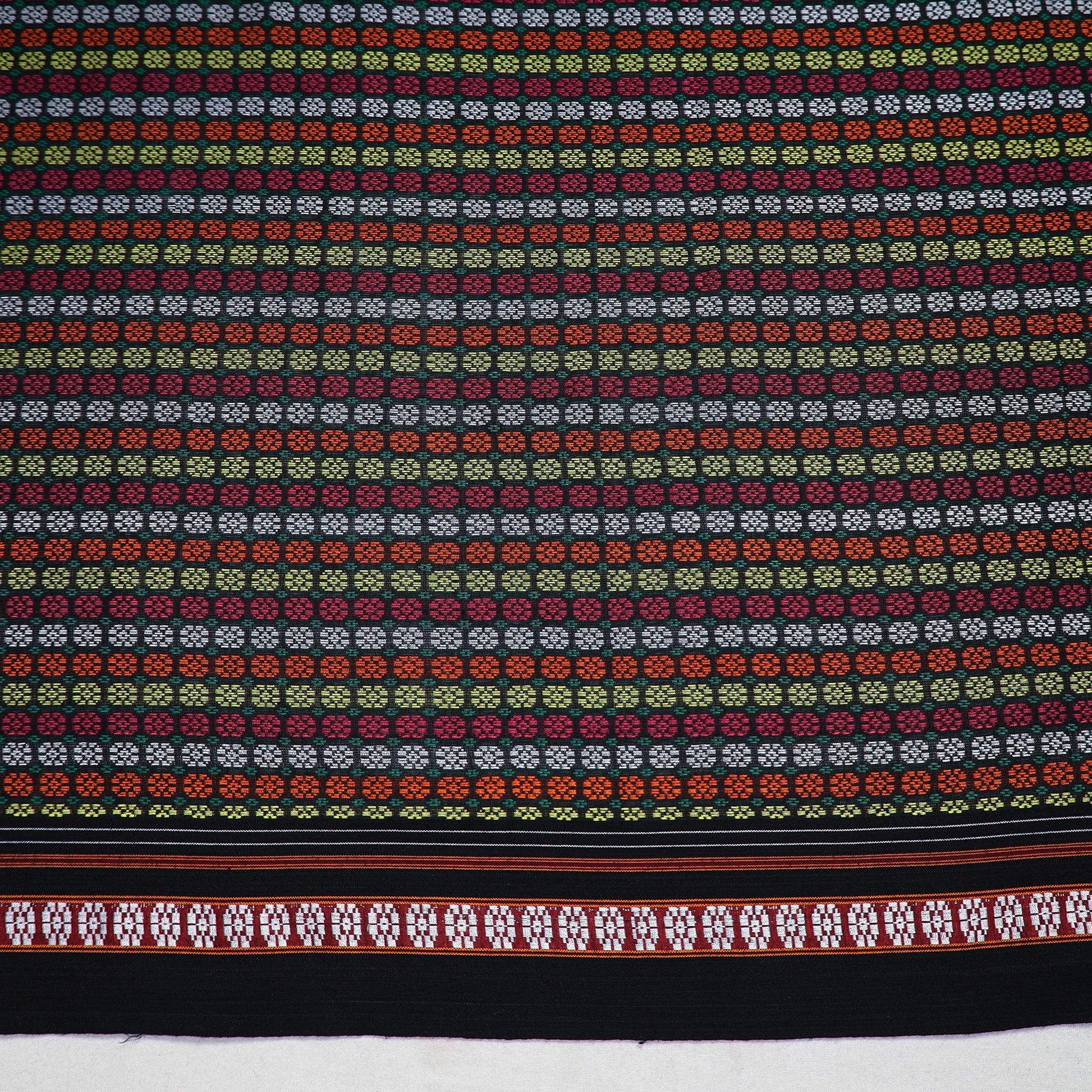 Black - Multicolor - Khun Weave Cotton Blouse Piece 76