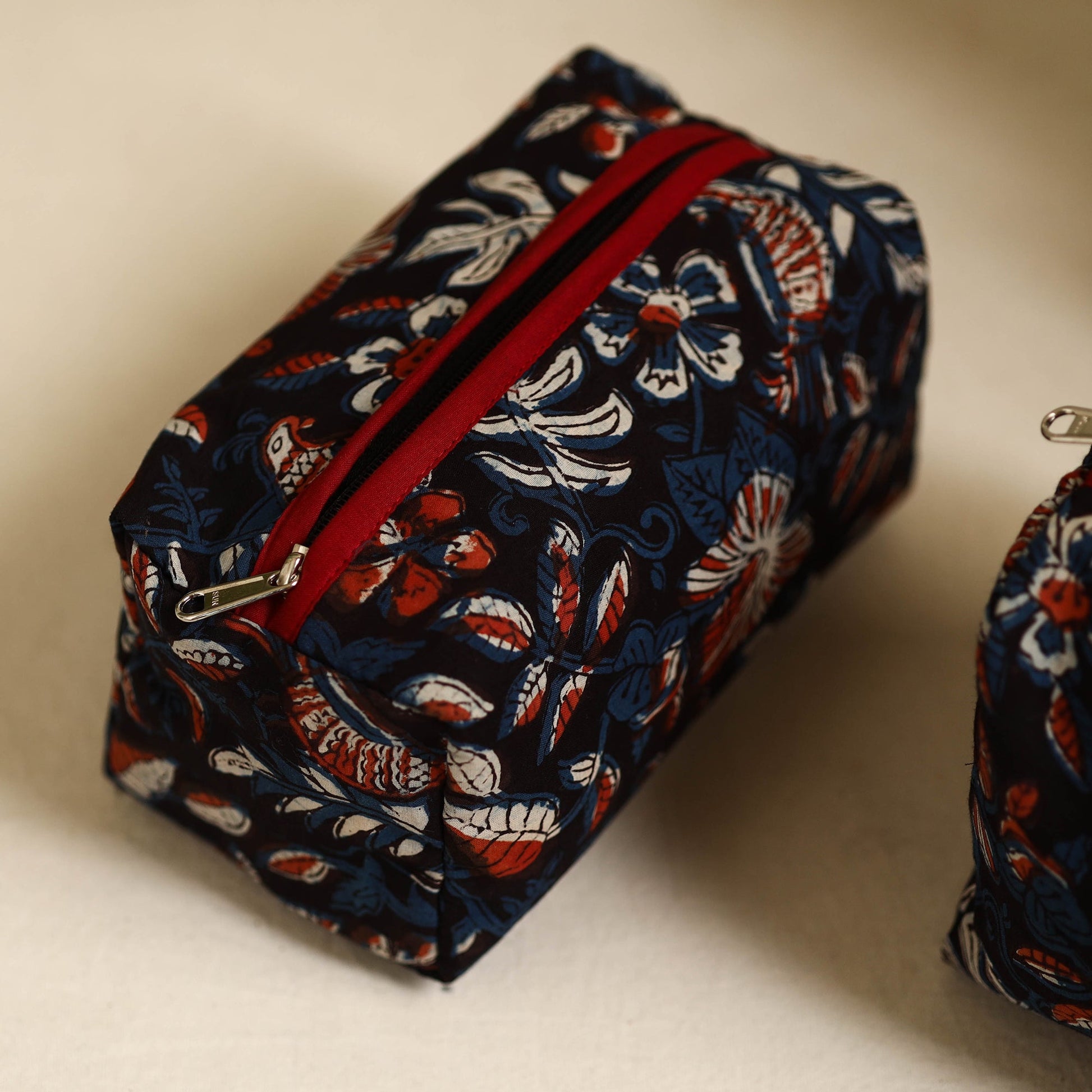 Black - Handmade Cotton Toiletry Bags (Set of 3) 08