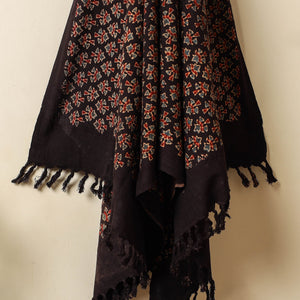 Black - Block Print Cotton Ajrakh Handloom Towel