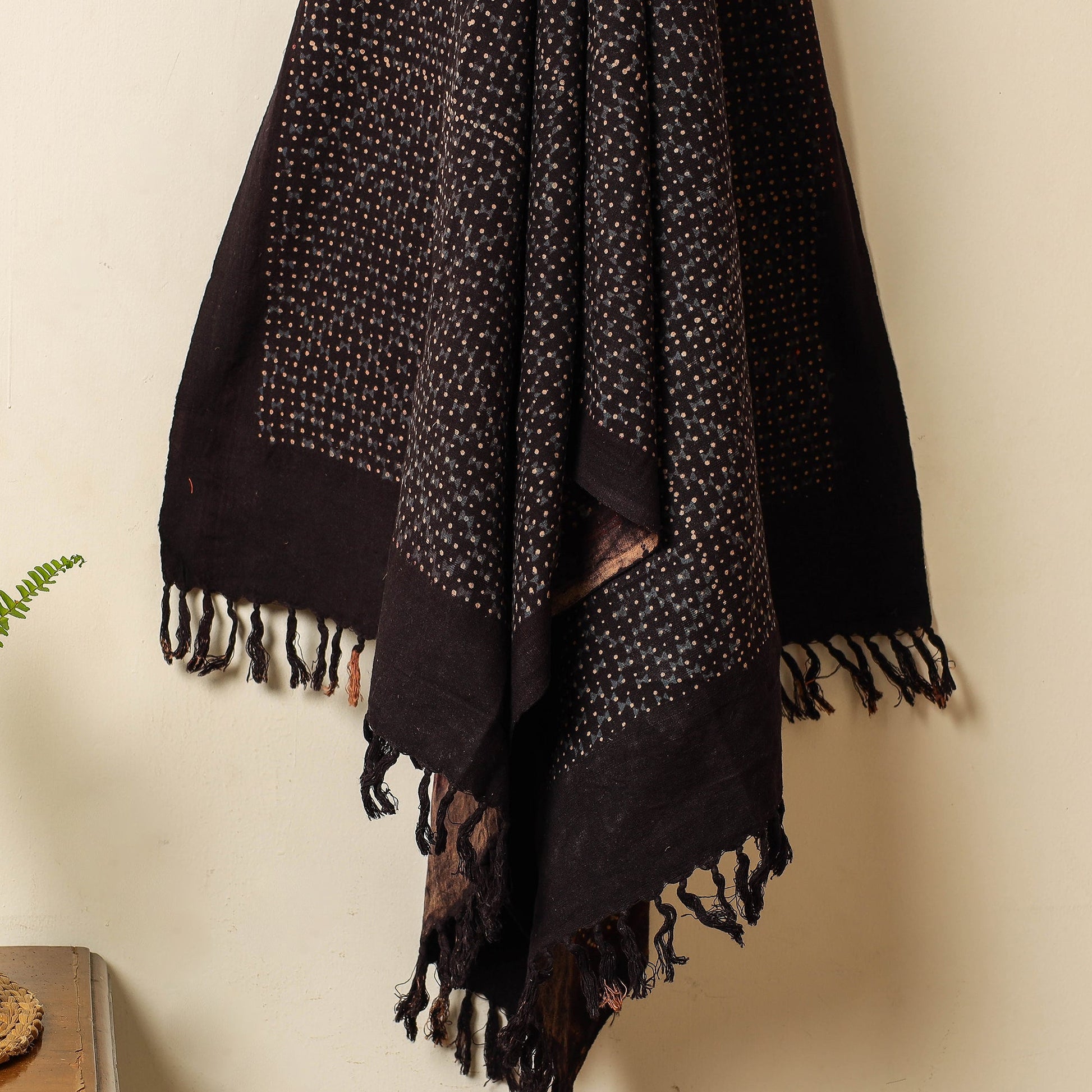 Black - Block Print Cotton Ajrakh Handloom Towel