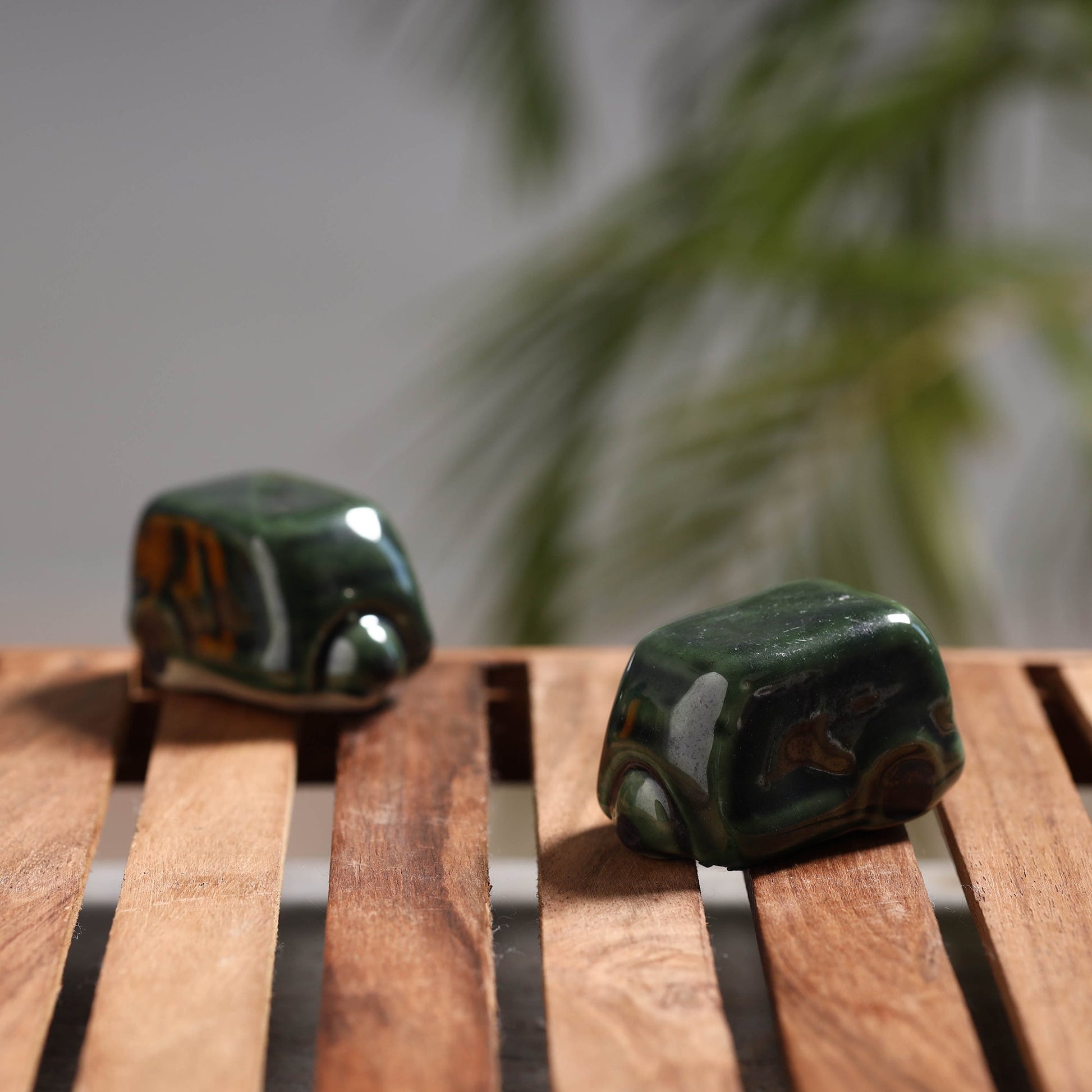 Auto Rickshaw - Handcrafted Ceramic Toys (Set of 2)
